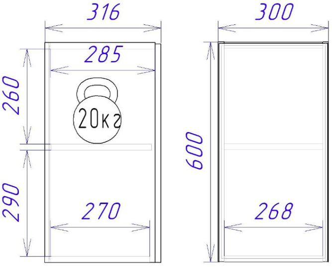 Шкаф ШГ-30к Женева
