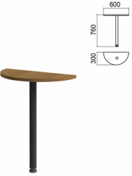 Стол приставной полукруг Арго (вариант 5) опора черная