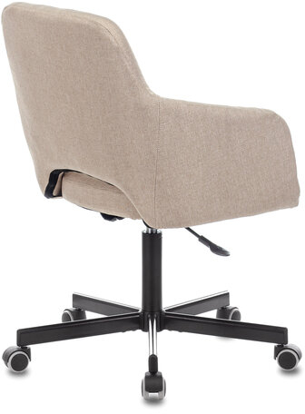 Кресло CH-380M, пятилучие металлическое, ткань, бежевое, 1430564