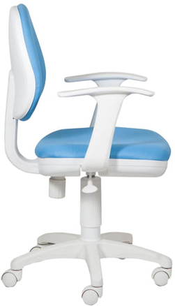Кресло CH-W356AXSN с подлокотниками, голубое, пластик белый, CH-W356AXSN/15