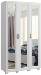 Шкаф «Монблан» МБ-24К с зеркалом белое дерево