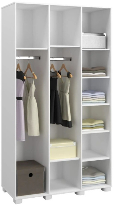 Шкаф «Монблан» МБ-24К с зеркалом белое дерево