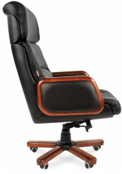 Кресло из натуральной кожи &quot;Президент&quot;, СН 417, черное, 6082581