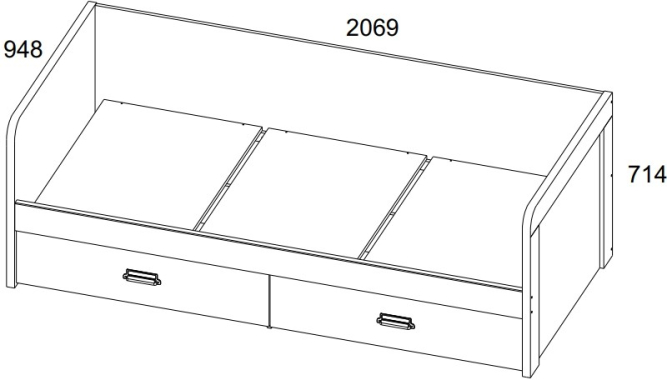 Кровать 90-2/D1  Дизель