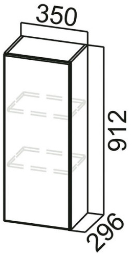 Шкаф навесной 350 Вельвет