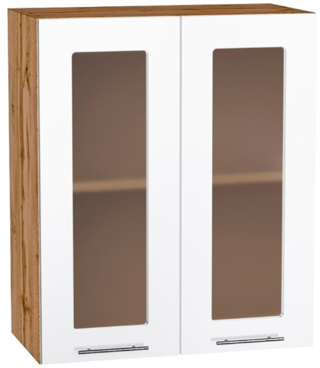 Шкаф верхний со стеклом с 2 створками Кухня Валерия ШВС 600 (глянец)