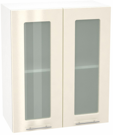 Шкаф верхний со стеклом с 2 створками Кухня Валерия ШВС 600 (глянец)