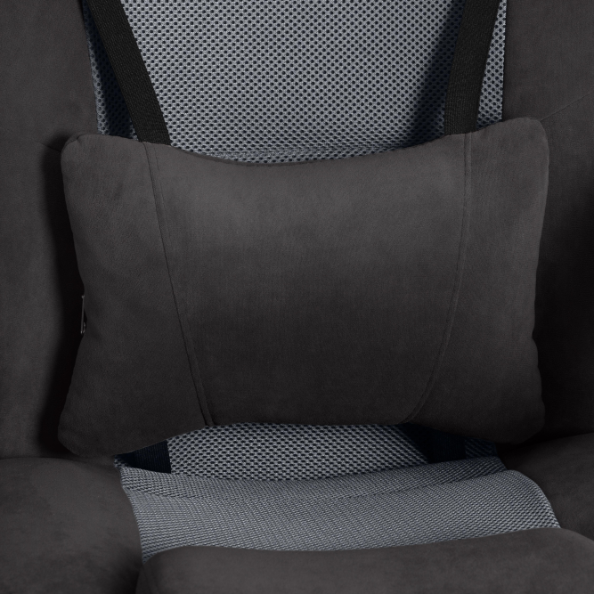 Кресло DRIVER флок/ткань, черный/серый, 35/TW-12