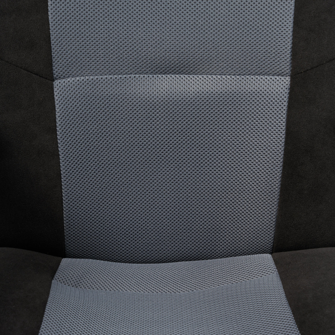 Кресло DRIVER флок/ткань, черный/серый, 35/TW-12