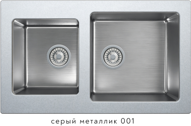 Кухонная мойка комбинированная TOLERO TWIST (кварц и нержавейка)TTS-840