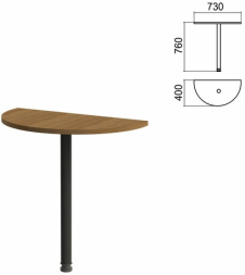 Стол приставной полукруг Арго (вариант 6) опора черная