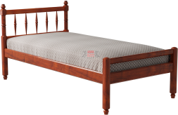 Кровать -10  одинарная с фигурными спинками из массива